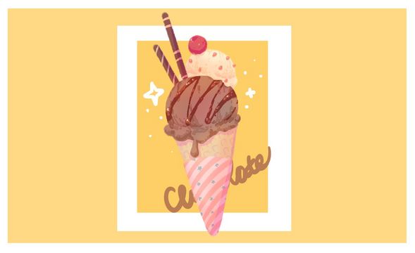 SAI-板绘-夏日巧克力冰淇淋