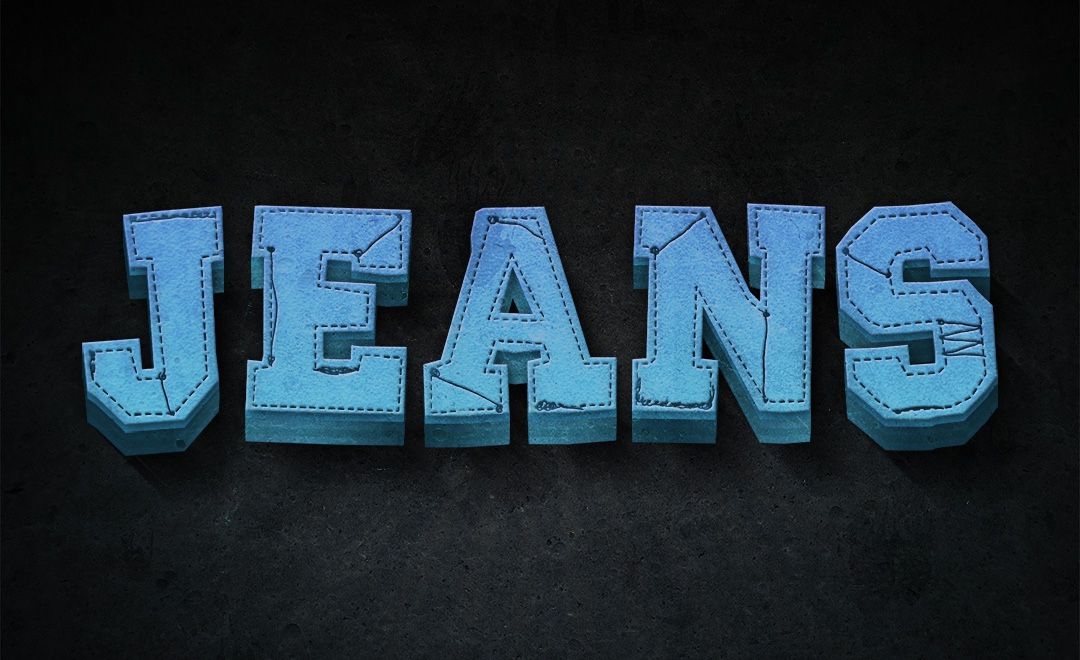 PS-立体字JEANS