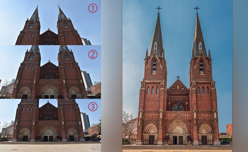 PS-图片修复-油画版教堂摄影后期教程