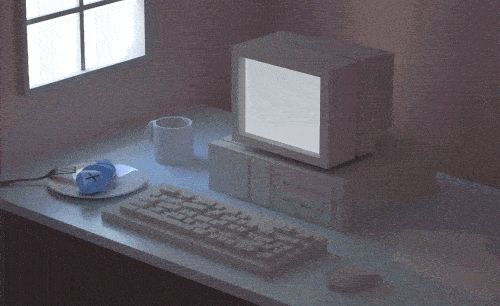 C4D-小动画-电脑打字