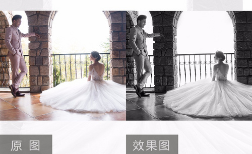 PS-婚纱质感黑白照片制作方法