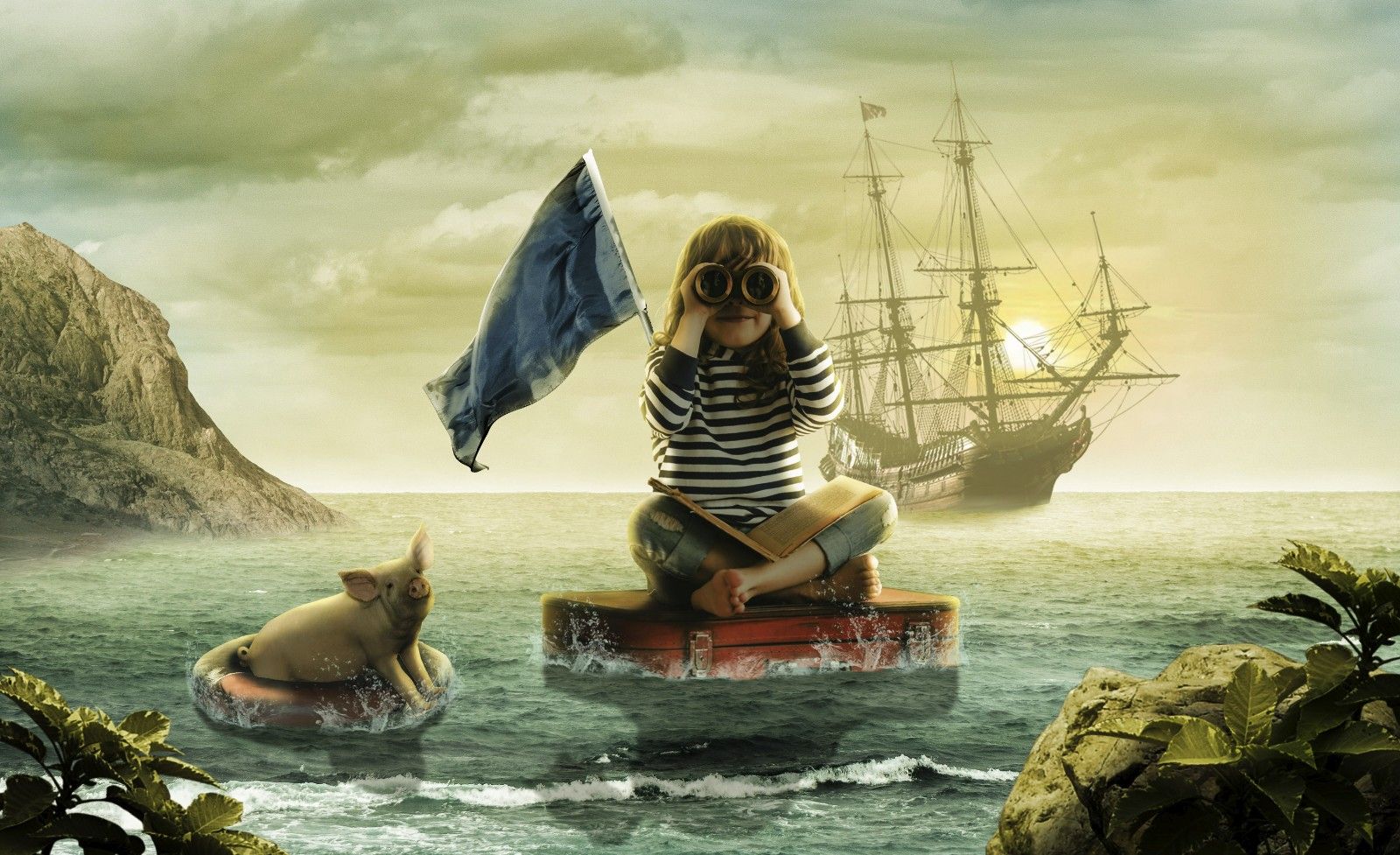 ps-海上流浪者创意合成