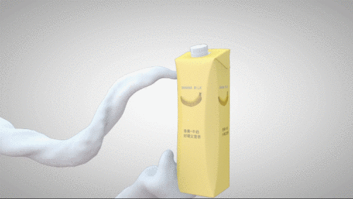 C4D-香蕉牛奶广告特效镜头动画