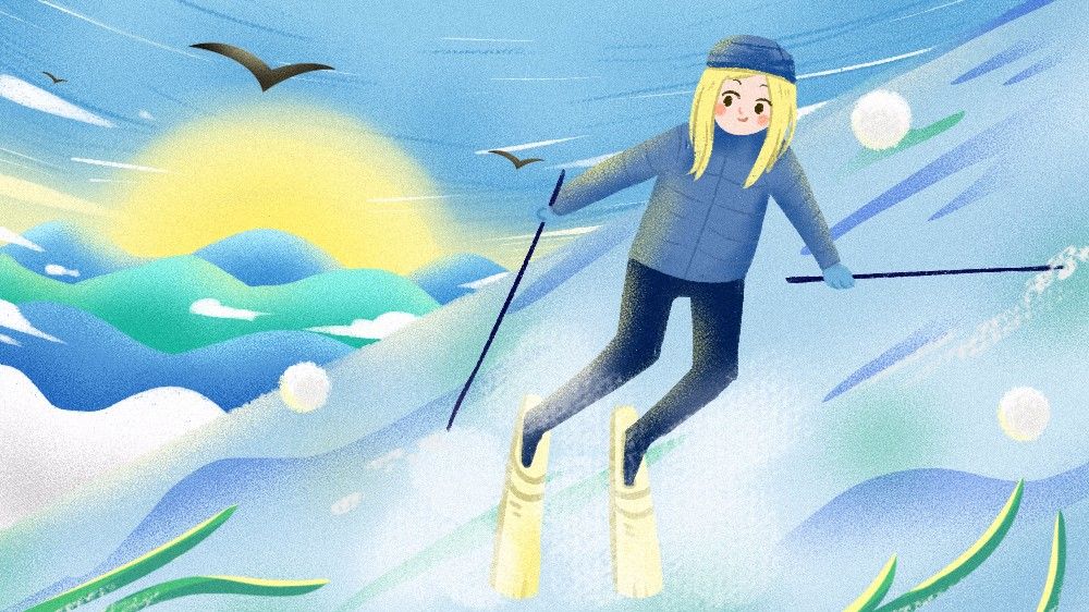 SAI-板绘-冬季滑雪