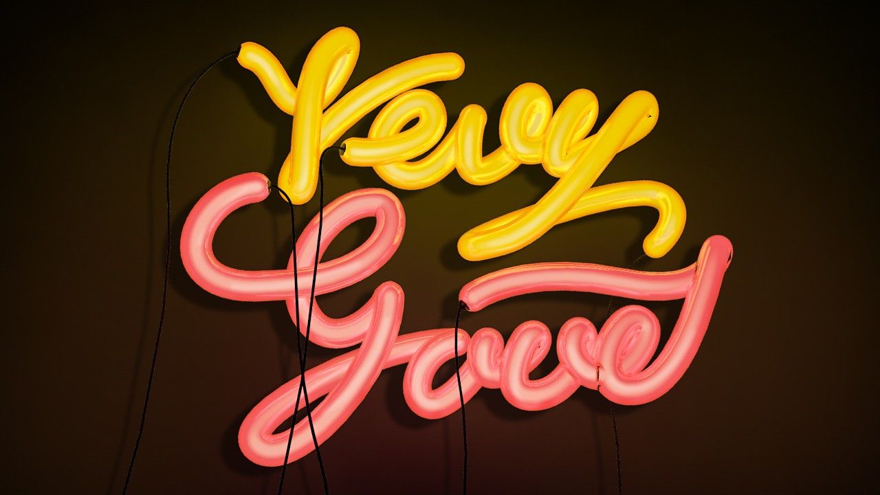 c4dverygood立体灯光字