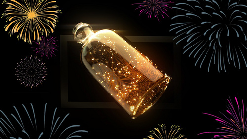 C4D+AE-新年许愿瓶