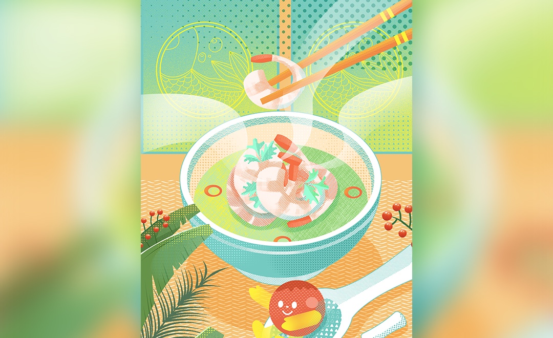 PS-板绘-扁平风美食插画 - 绘画插画教程_PS（CC2017）、数位板 - 虎课网