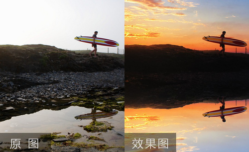 Affinity Photo-混合模式调整海景的夕阳
