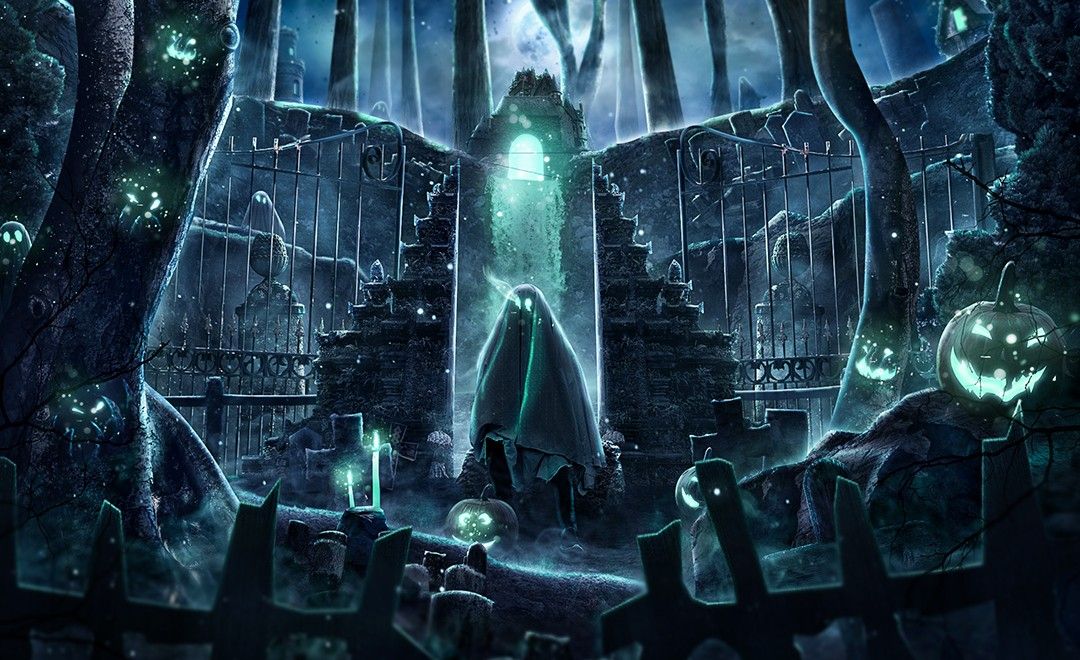 ps-幽灵古堡创意合成