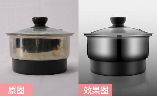PS-重塑金属产品光影示例之煮茶机精修