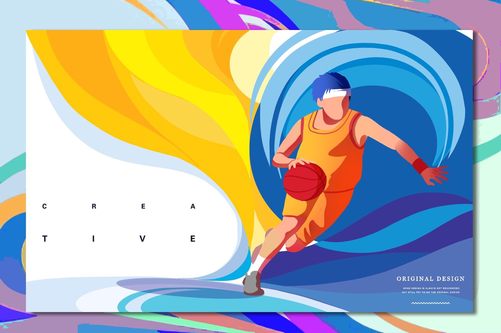 Procreate-iPad运动卡片插画-《篮球》