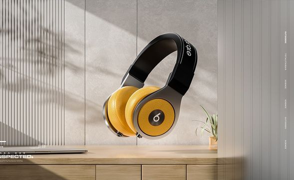 C4D+OC-黄色头戴式耳机建模
