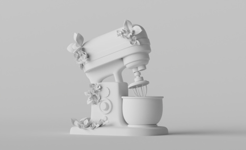 Blender-三渲二豆奶搅拌机建模渲染