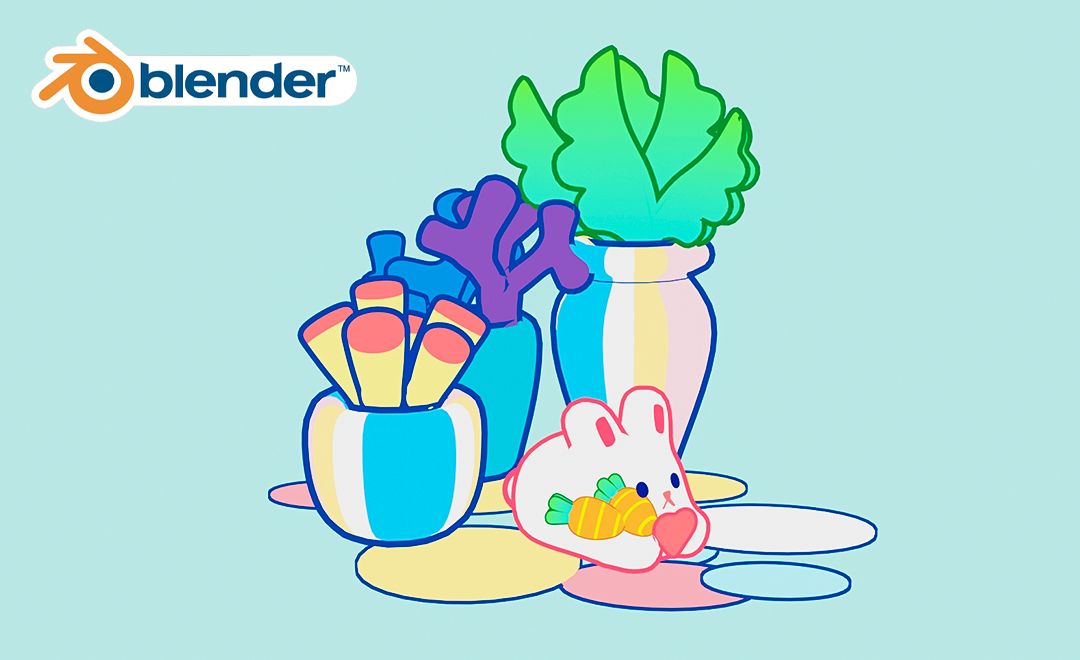 Blender-小兔子三渲二微场景建模