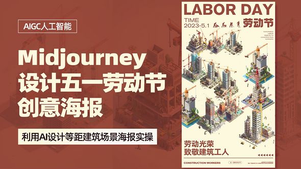 PS+Midjourney-设计【五一劳动节海报】