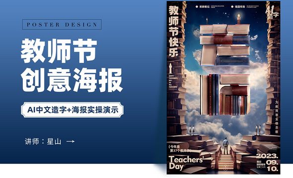 PS+SD-【教师节】创意海报设计
