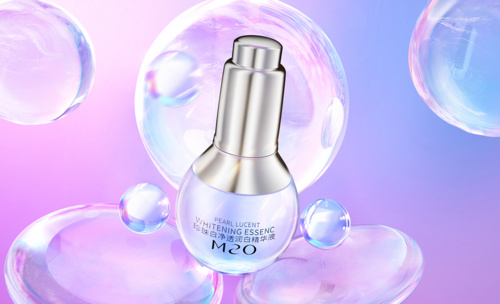 C4D+OC-美白珍珠精华液产品建模渲染