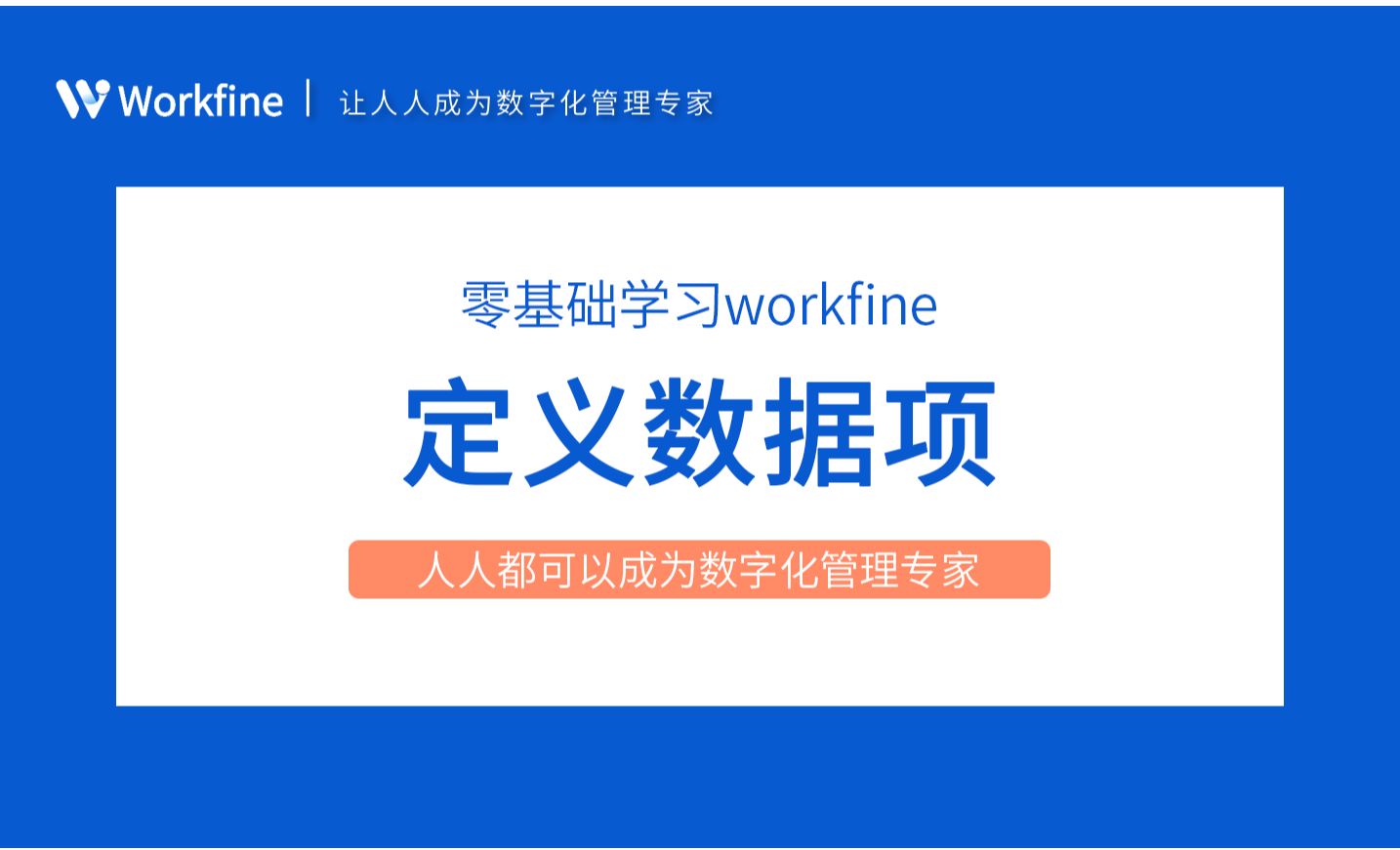 定义数据项-Workfine零代码企业办公系统2.2
