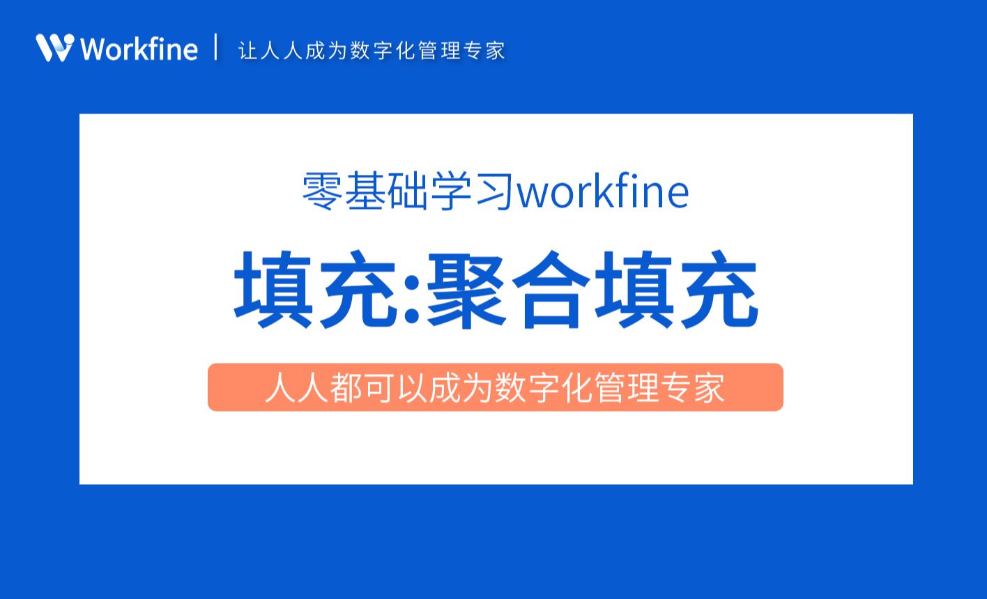 填充之聚合填充-Workfine零代码企业办公系统3.10