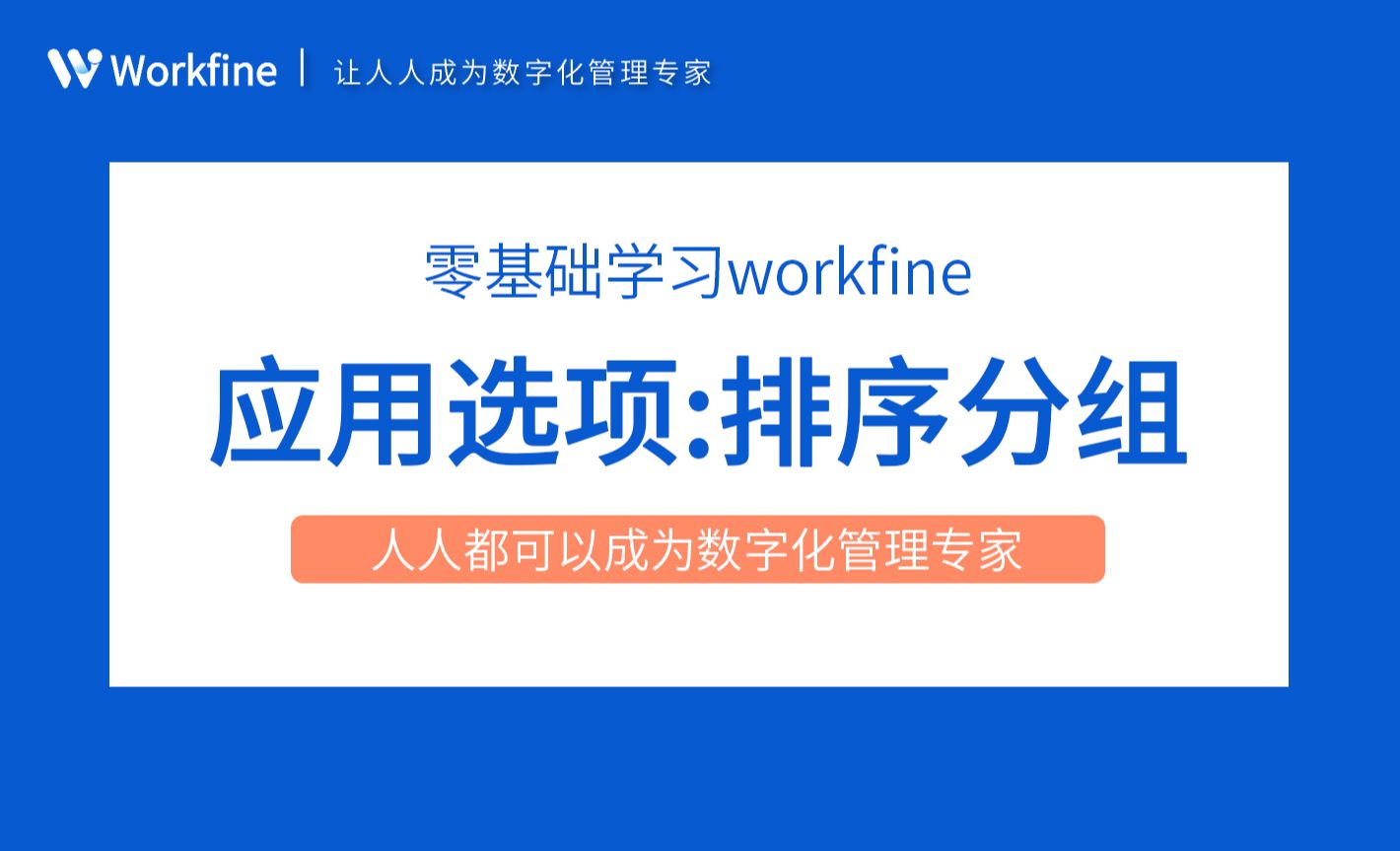 应用选项：执行完后排序分组-Workfine零代码企业办公系统3.16