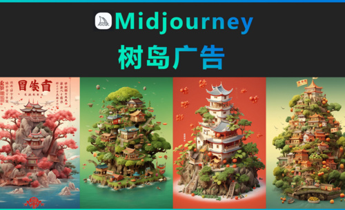 Midjourney-树岛广告