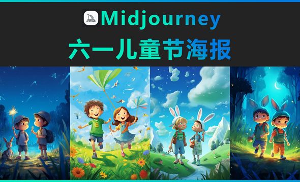 Midjourney-六一儿童节海报