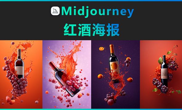 Midjourney-红酒海报