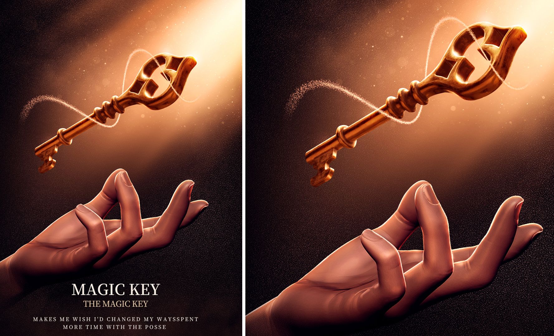 PS-魔法钥匙创意合成海报