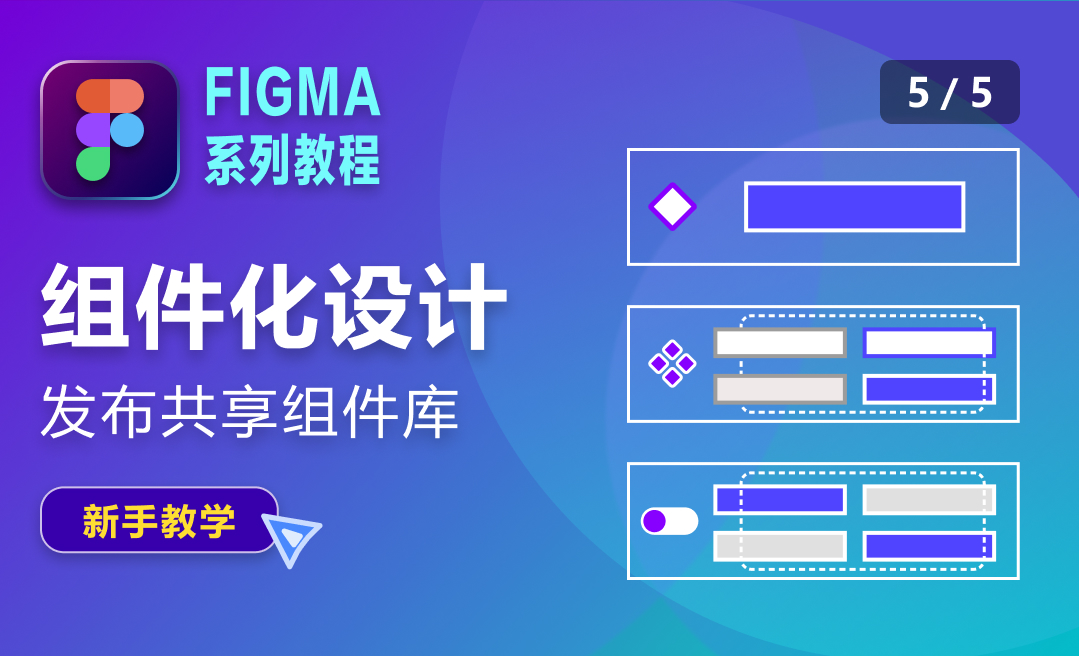 Figma组件化设计-发布共享组件库 - UI设计教程_Figma - 虎课网