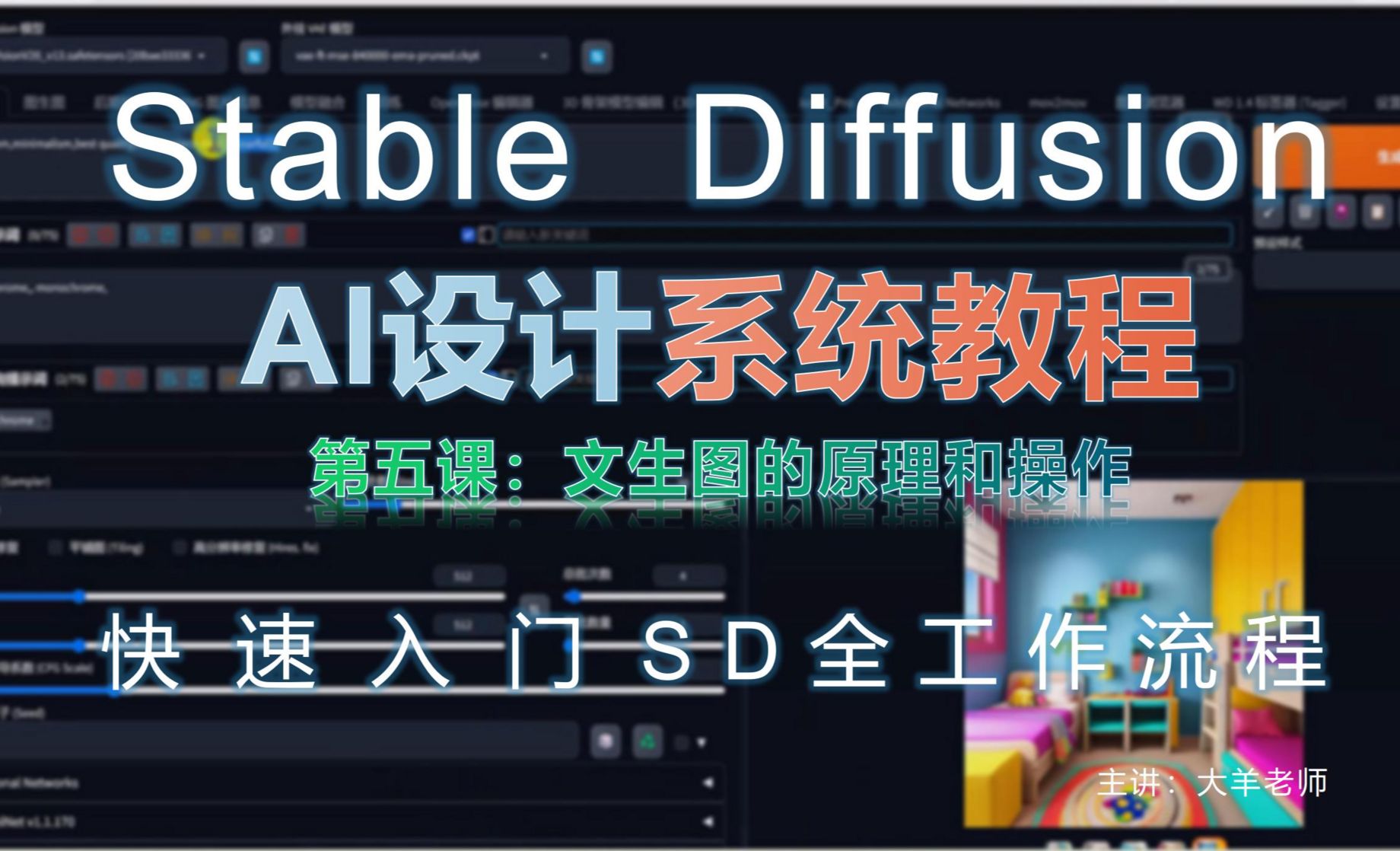 文生图的原理和操作1 -Stable Diffusion【AI室内设计快速入门】