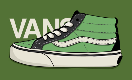 illustrator钢笔工具绘制矢量Vans鞋