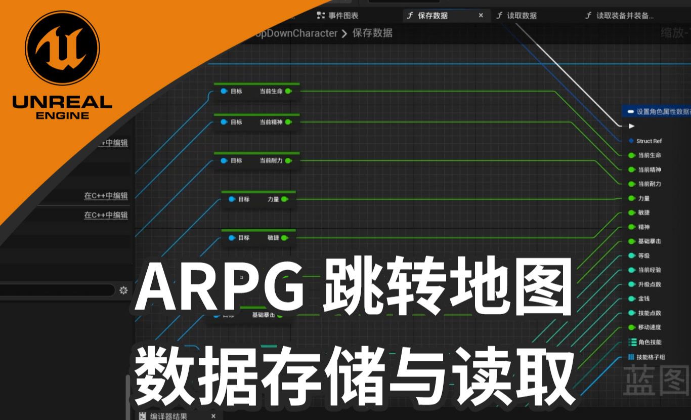 【虚幻ARPG系列中文教程】48. ARPG跳转地图的数据存储与读取