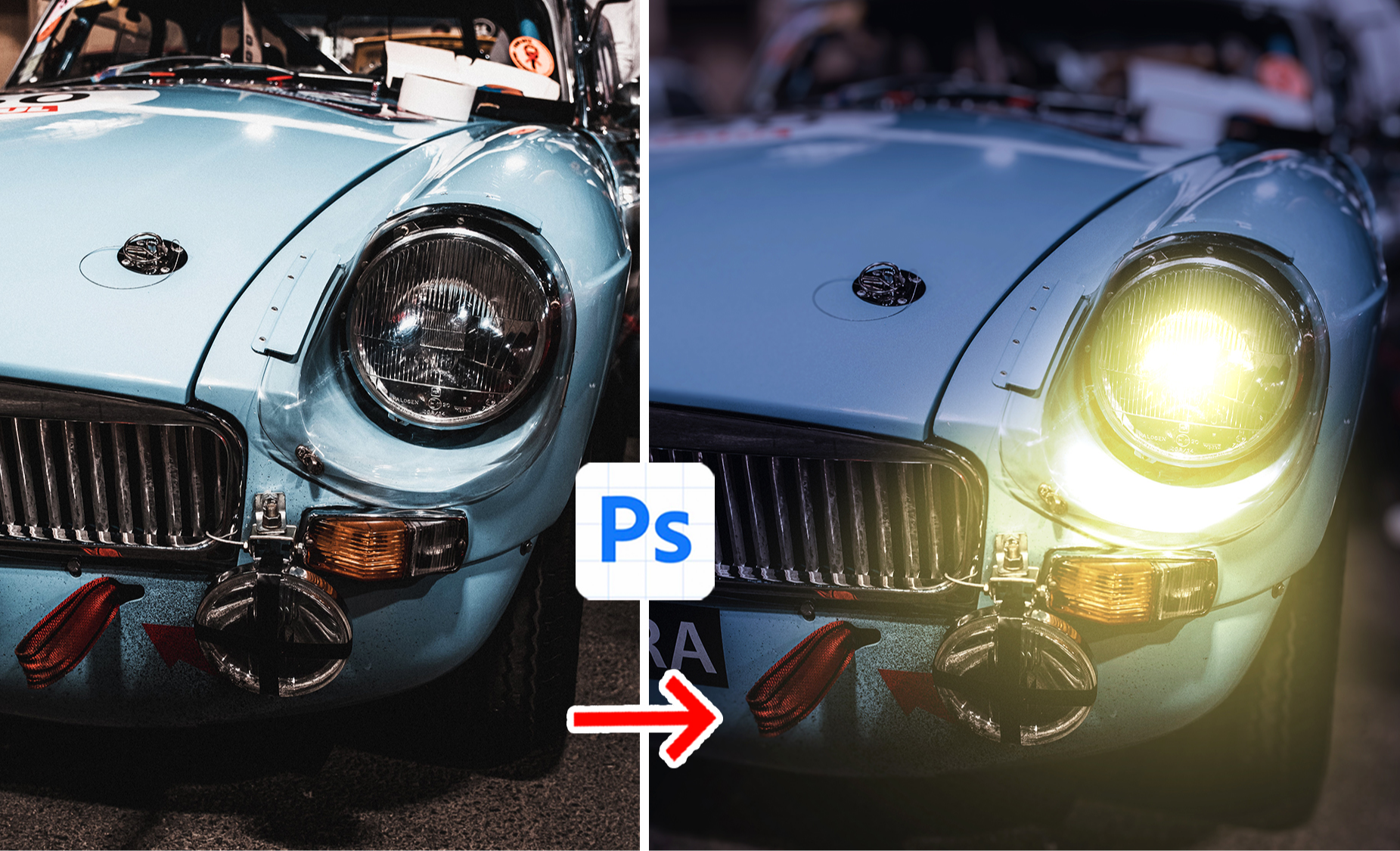 Photoshop添加逼真的发光灯光效果 - 平面设计教程_ - 虎课网