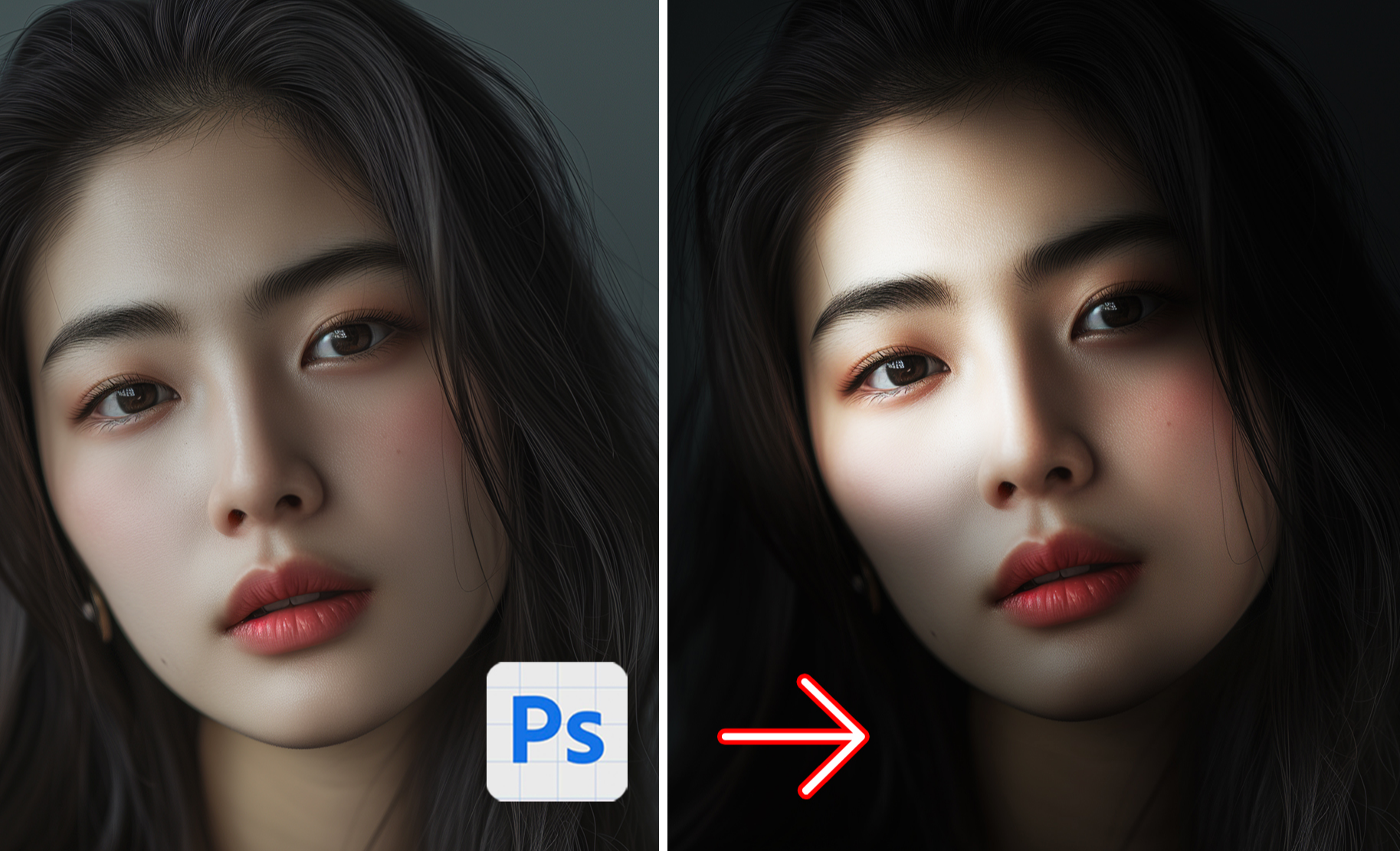 Photoshop人像制作真实光影效果 - 平面设计教程_ - 虎课网