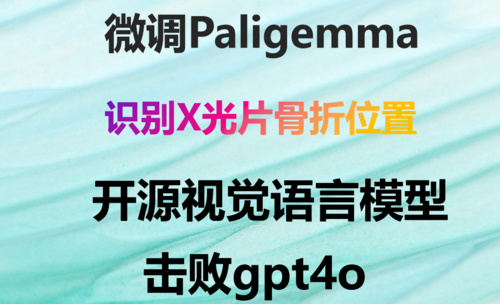 微调Paligemma识别x光片骨折位置，开源免费！超越GPT4o！谷歌视觉语言大模型