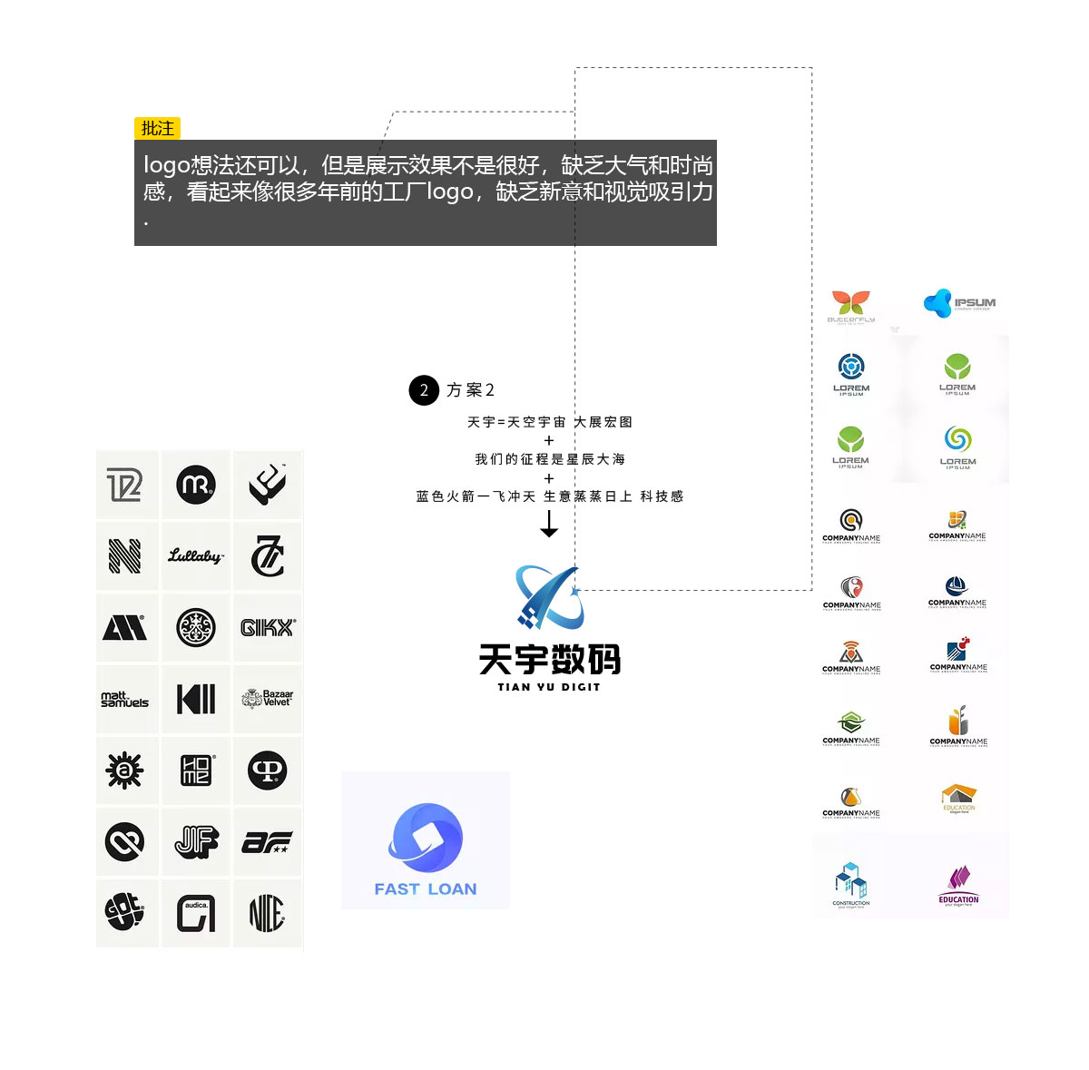 天宇数码LOGO设计作品评改_图片赏析 - 虎课网