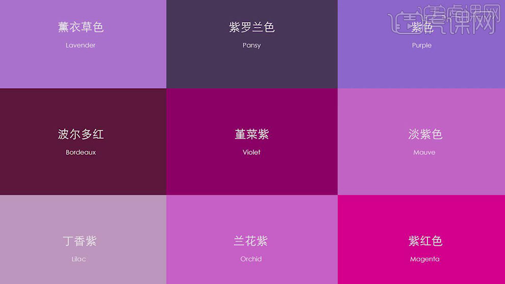 紫色系搭配色卡图片