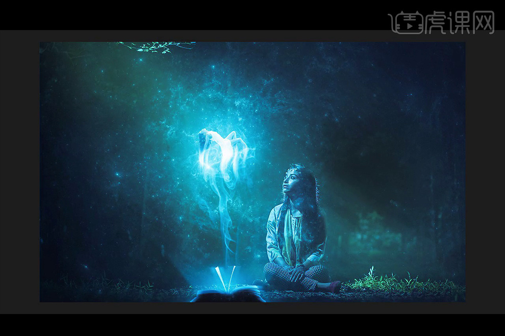 ps蓝色森林的精灵梦幻合成