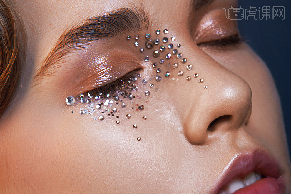 ps-闭眼彩妆模特精修练习