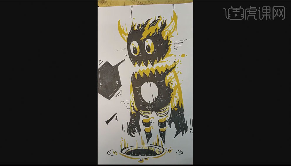 马克笔手绘涂鸦-i will come home  图文教程