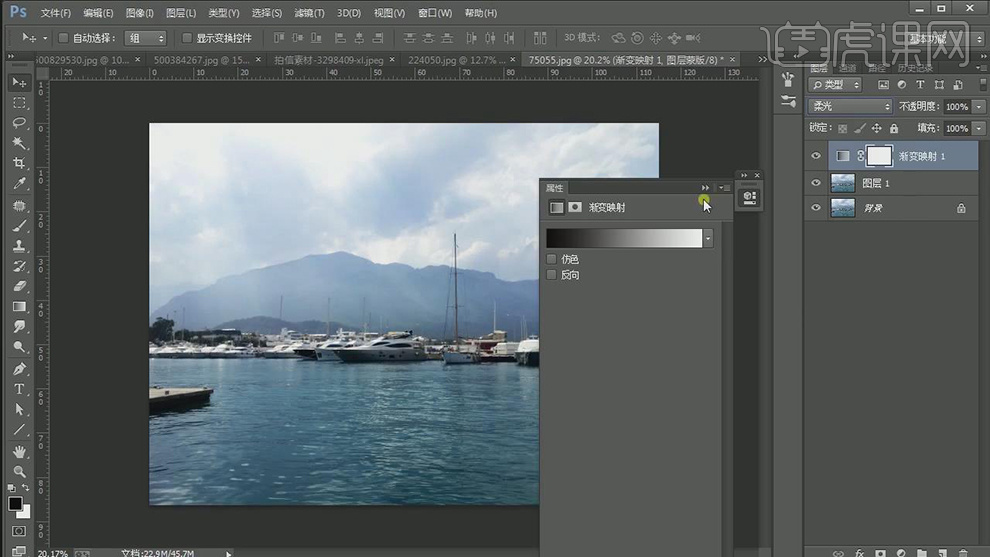 ps用黑白调整图层和渐变映射快速获得生动色彩