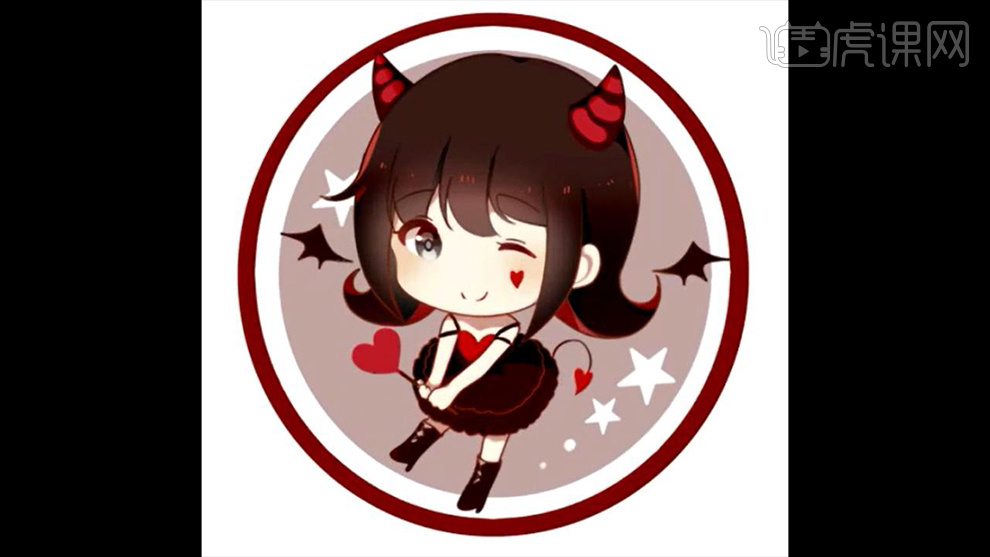 怎样使用sai板绘插画小恶魔
