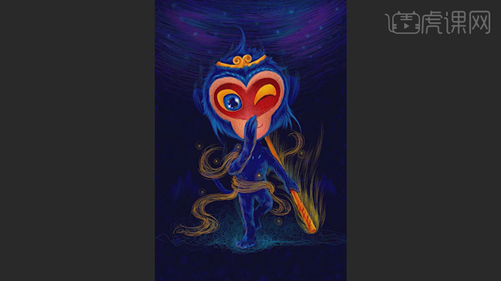 王云飞教你用线圈画大圣头部