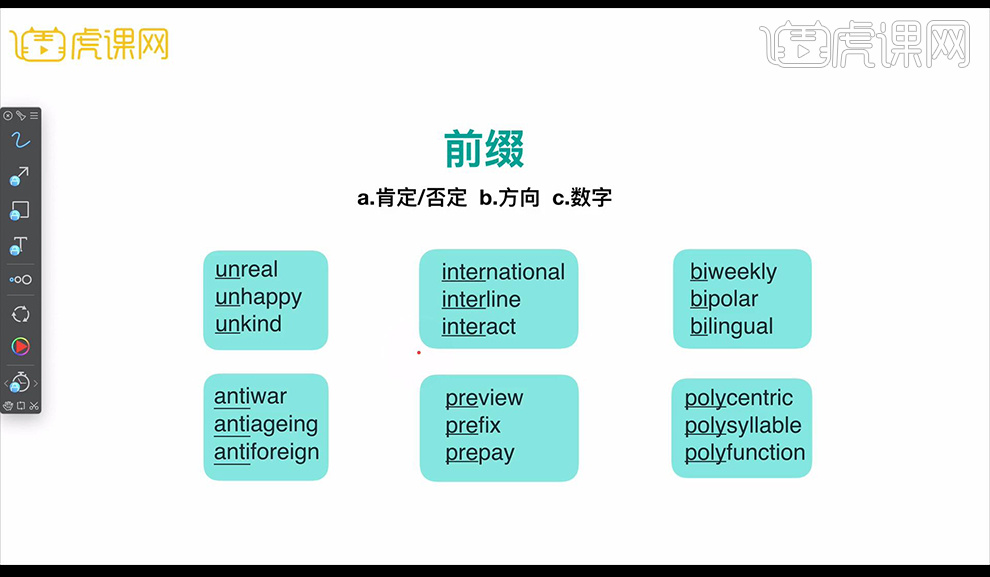 词缀记忆法-【高效单词记忆法】 - 考证·外语教程_无 - 虎课网