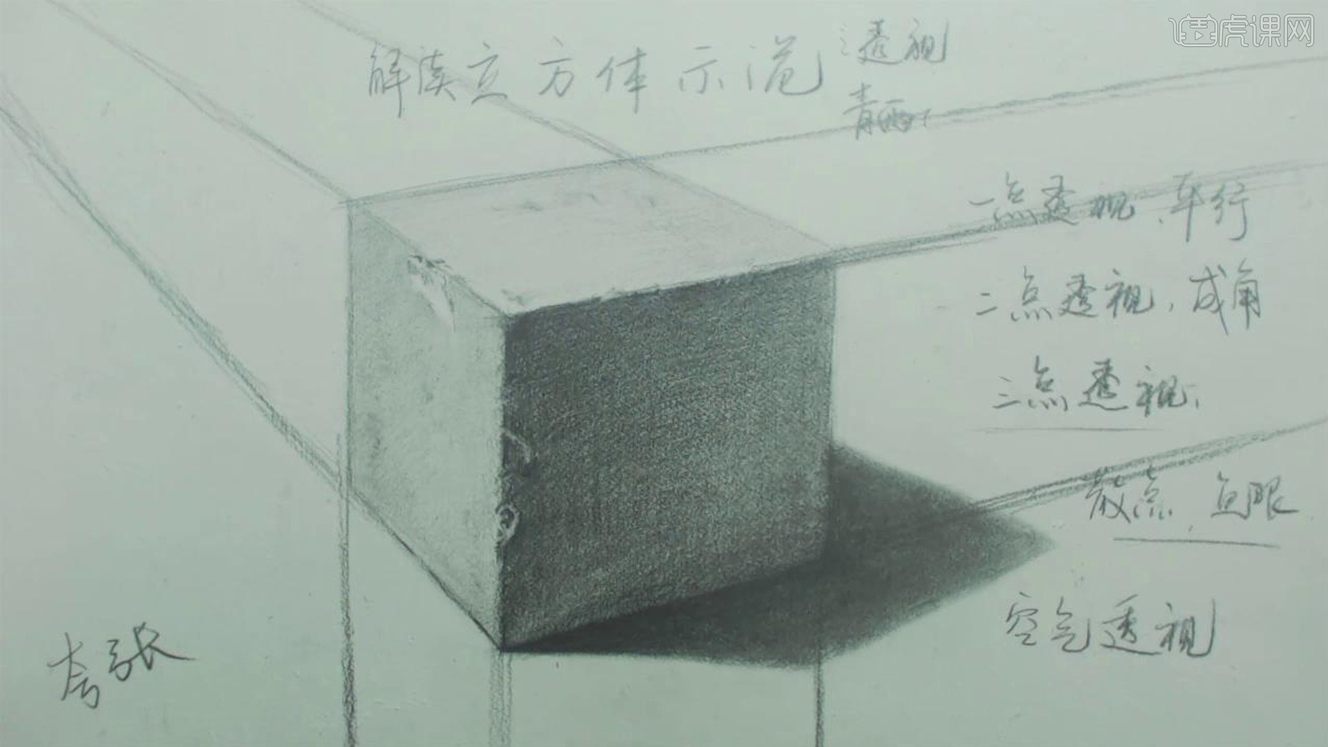 正方體透視解讀圖文教程- 虎課網