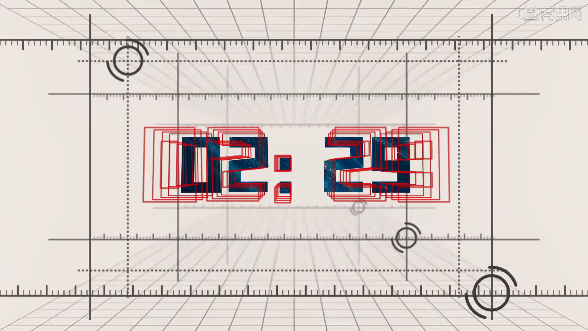 Ae 网格标尺空间倒计时动画图文教程 虎课网
