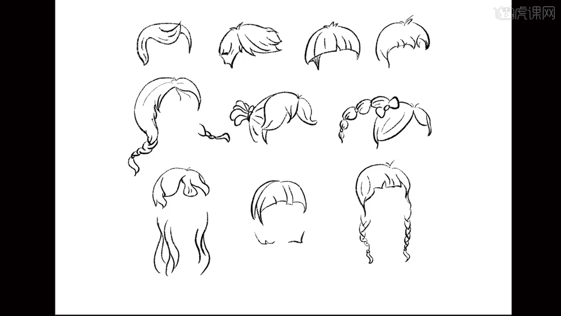 作业：角色发型的绘制方法 - RH-96-073竹野晴 - 轻微课