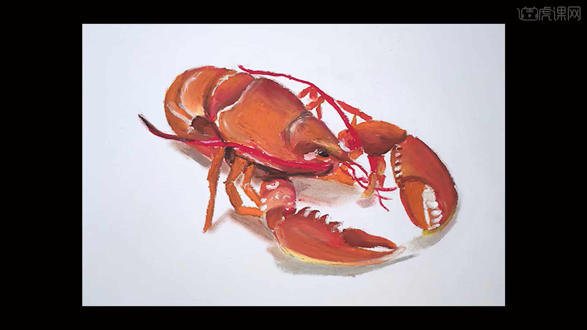 高级油画棒写实龙虾图文教程