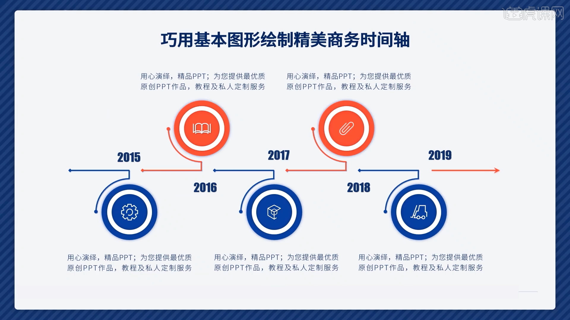 巧用基本圖形繪製邏輯時間軸ppt實用進階圖表製作秘籍圖文教程