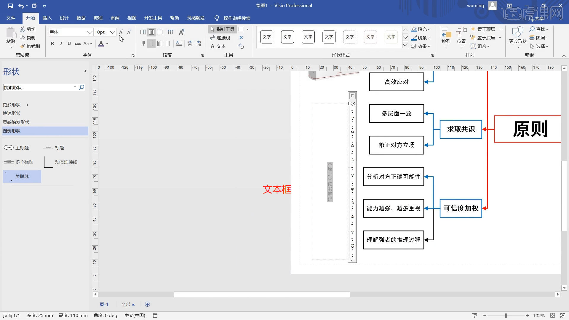 灵感触发图案例visio2019商务绘图图文教程